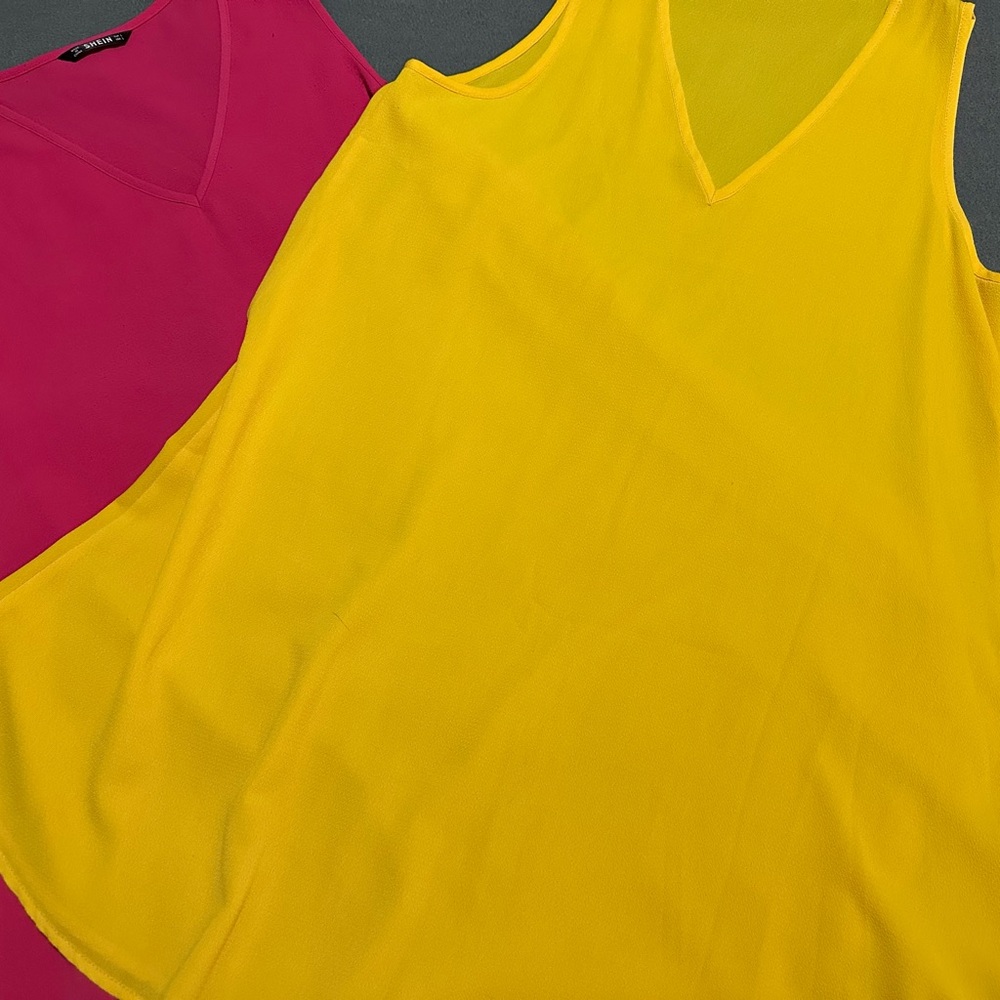 Vibrant Yellow and Pink Women's coverup dresses